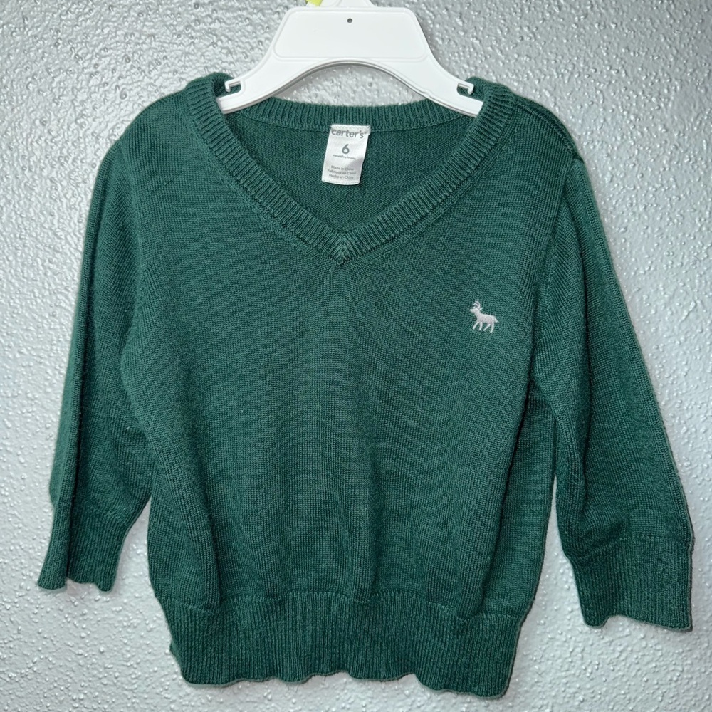 Carter's Teal V-Neck Sweater